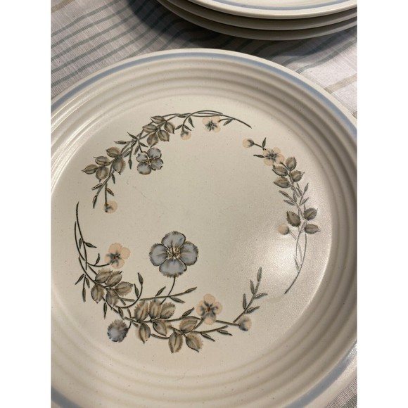 Set of 5 The Cellar for Macy’s Blue & Peach Floral Dessert Plates Japan FW1239 - Picture 7 of 12